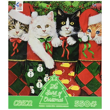SELFIES Cats in Hats Christmas Holiday 550pc Ceaco Puzzle for sale online